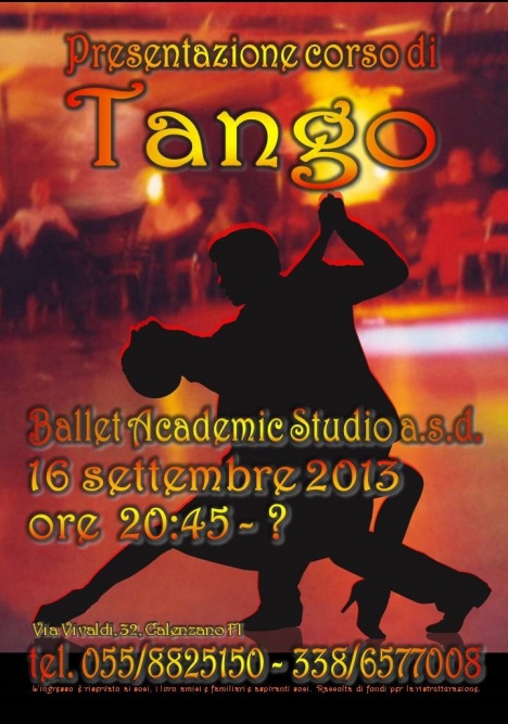 Presentazione del corso di Tango 16 settembre 2013