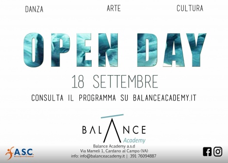 OPEN DAY 18 SETTEMBRE 2016